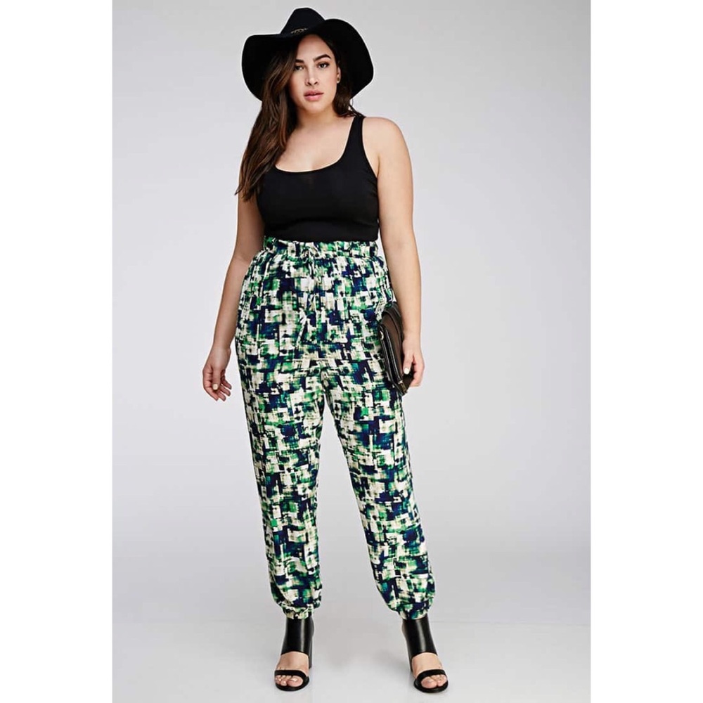 Forever 21 High Rise abstract print jogger pants